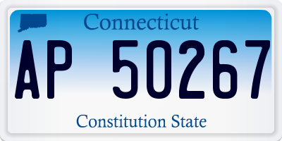 CT license plate AP50267