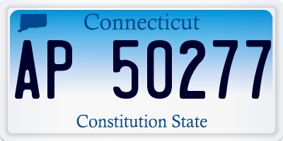 CT license plate AP50277