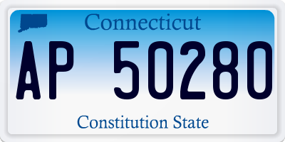 CT license plate AP50280