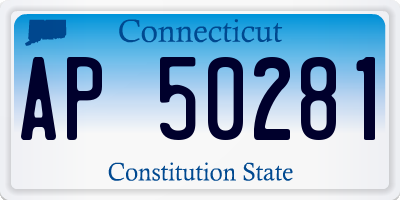 CT license plate AP50281