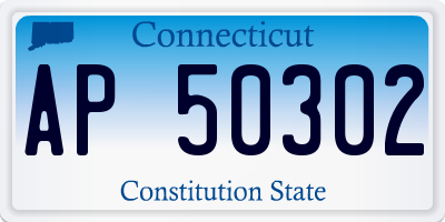 CT license plate AP50302