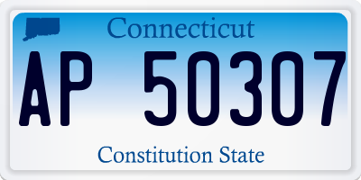 CT license plate AP50307