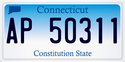 CT license plate AP50311