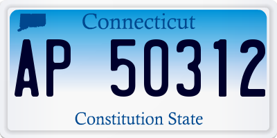 CT license plate AP50312
