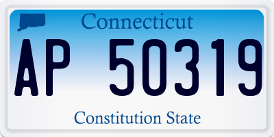 CT license plate AP50319