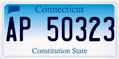 CT license plate AP50323