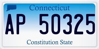 CT license plate AP50325