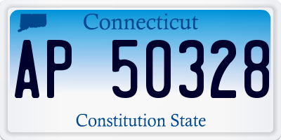 CT license plate AP50328
