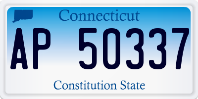 CT license plate AP50337
