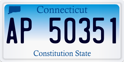 CT license plate AP50351