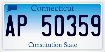 CT license plate AP50359