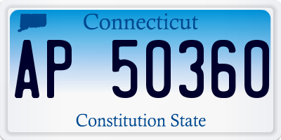 CT license plate AP50360