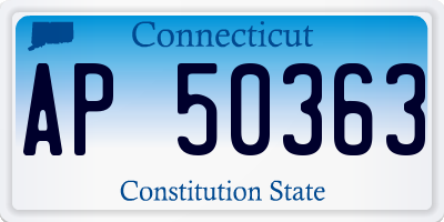 CT license plate AP50363
