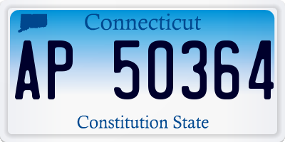 CT license plate AP50364