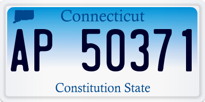 CT license plate AP50371