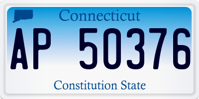 CT license plate AP50376