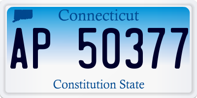 CT license plate AP50377