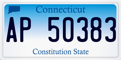 CT license plate AP50383