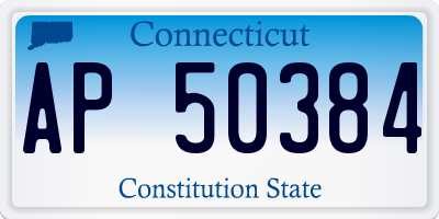CT license plate AP50384