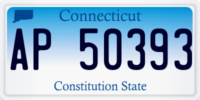 CT license plate AP50393