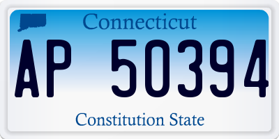 CT license plate AP50394