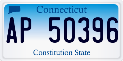 CT license plate AP50396