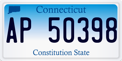 CT license plate AP50398