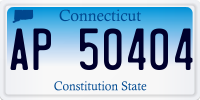 CT license plate AP50404