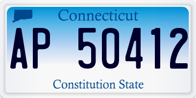 CT license plate AP50412
