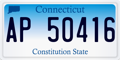 CT license plate AP50416