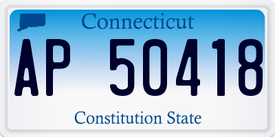 CT license plate AP50418