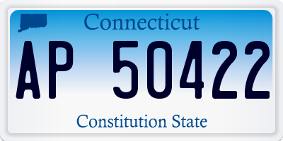 CT license plate AP50422