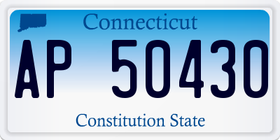 CT license plate AP50430