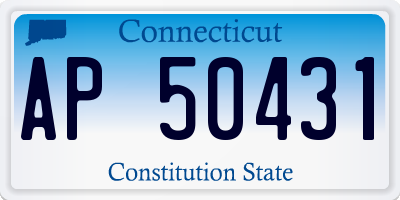 CT license plate AP50431