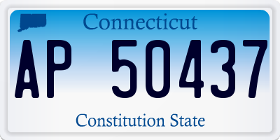 CT license plate AP50437