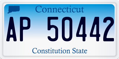 CT license plate AP50442