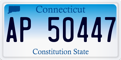 CT license plate AP50447