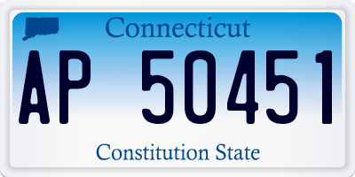 CT license plate AP50451
