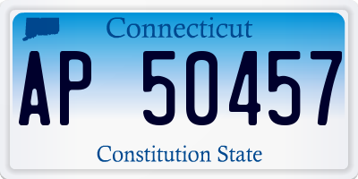 CT license plate AP50457