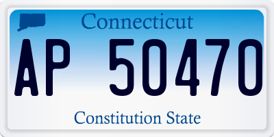 CT license plate AP50470