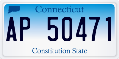 CT license plate AP50471