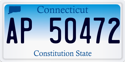 CT license plate AP50472