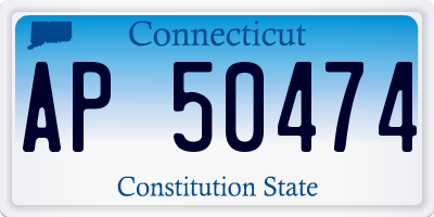 CT license plate AP50474