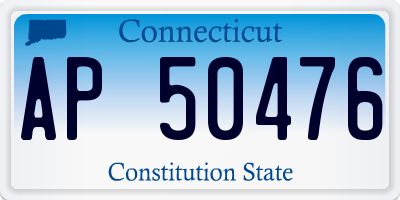 CT license plate AP50476