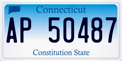 CT license plate AP50487