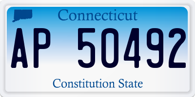 CT license plate AP50492