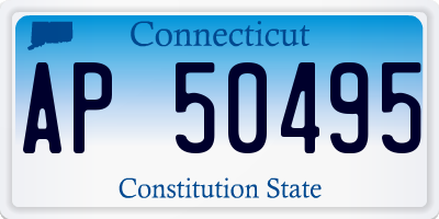 CT license plate AP50495