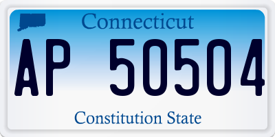 CT license plate AP50504