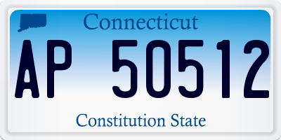 CT license plate AP50512