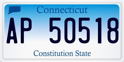 CT license plate AP50518